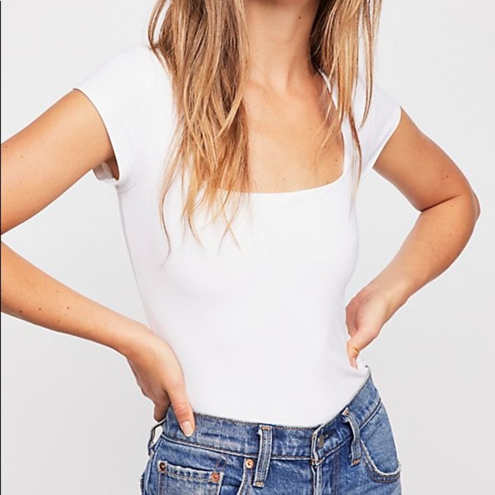 Free People Fair and Square Neck Duo Bodysuit